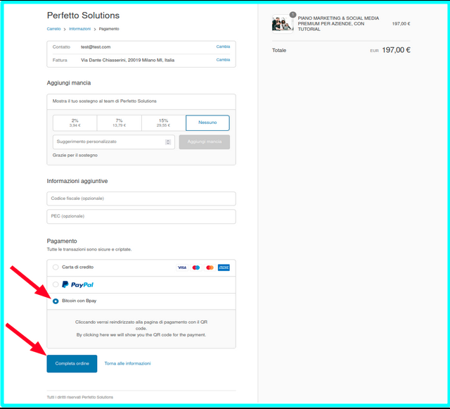 Pagare in bitcoin con BPay